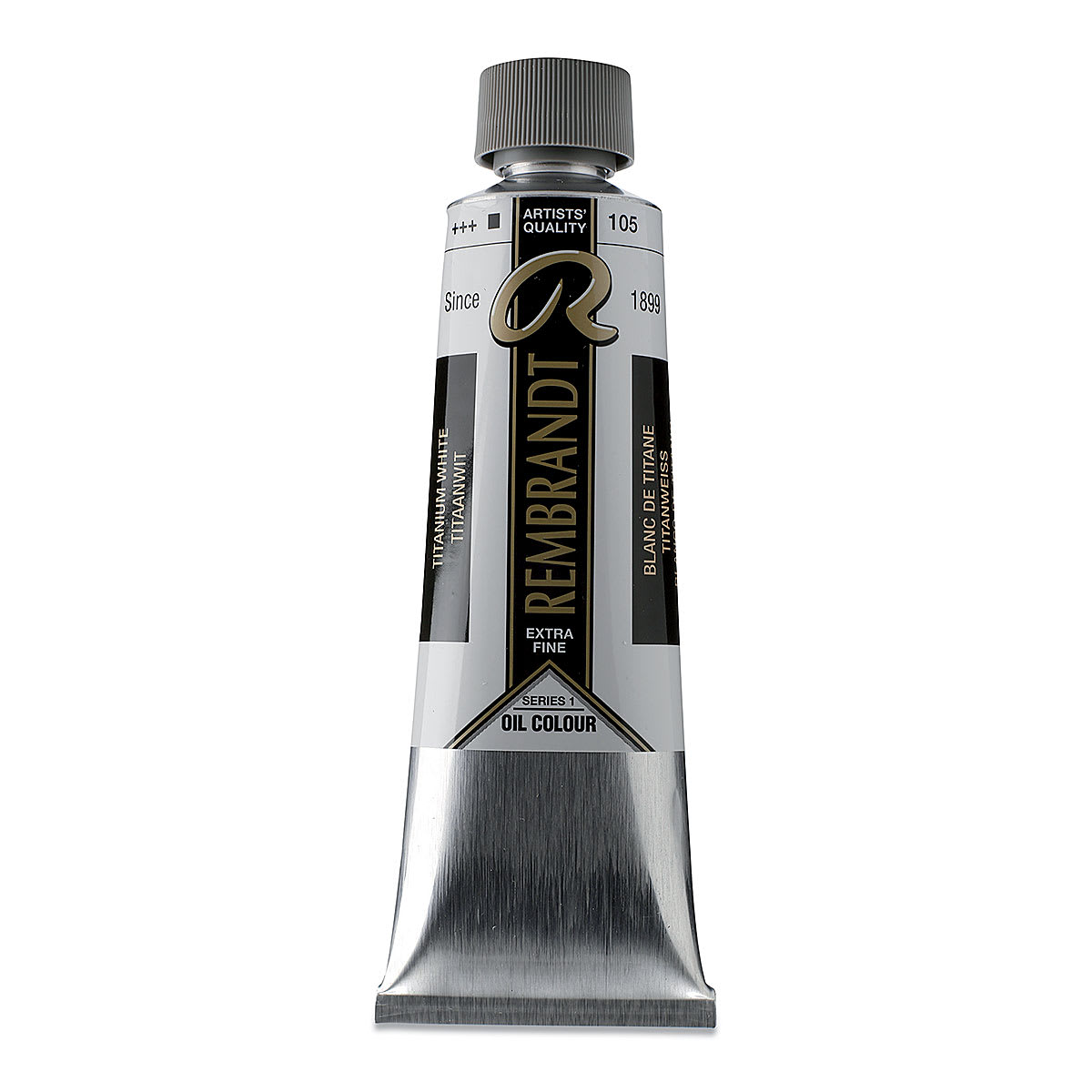 Rembrandt Artists' Oil Color - Titanium White (Safflower), 150 ml tube