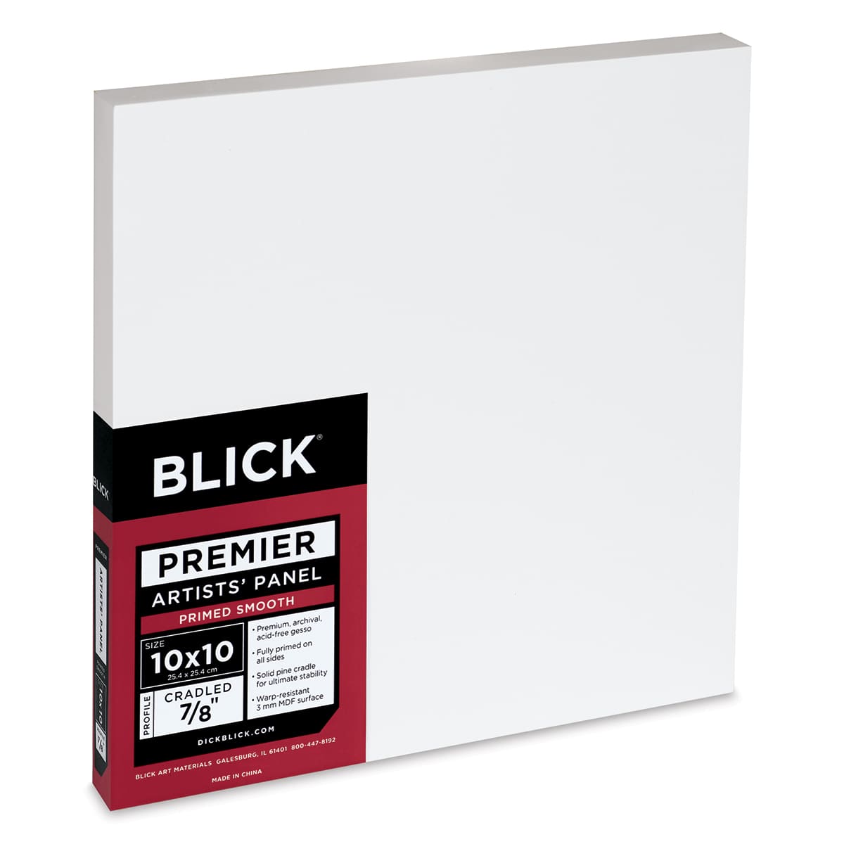 Blick Premier Artists' Panel - Traditional Cradle, 7/8", 10" x 10"