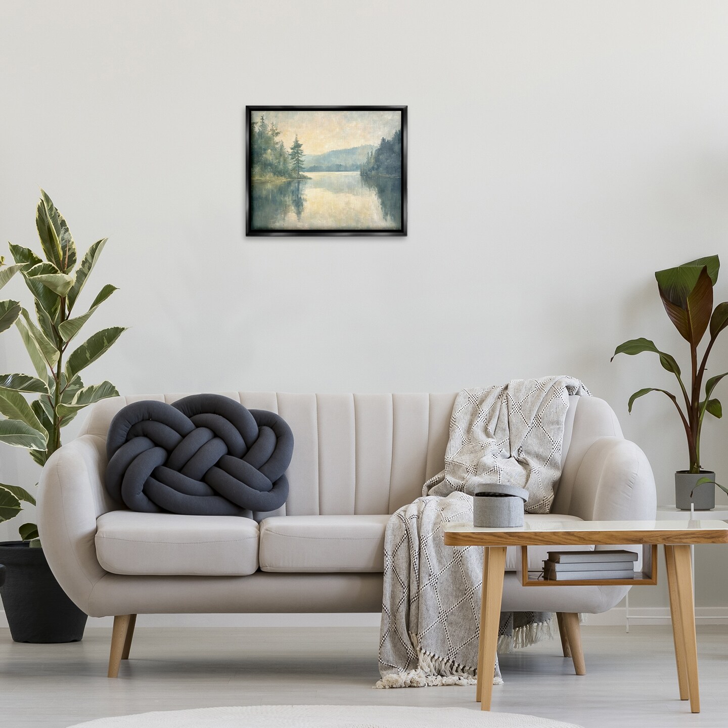 Stupell Industries Mountain's Reflection Landscape Floating Frame Design by Petal Prints Design