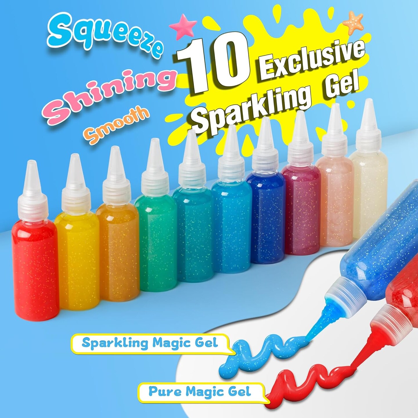 Magic Water Elf Toy Kit, Aqua Fairy Water Gel Kit-20 Magic Gel&#x26;10 Animal Molds&#x2013;Make Your Own Water Pets &#x26; Squishy Toys&#x2013;Fun Summer DIY Craft Kit, Birthday Gifts &#x26; Party Favors for Kids Ages 3+