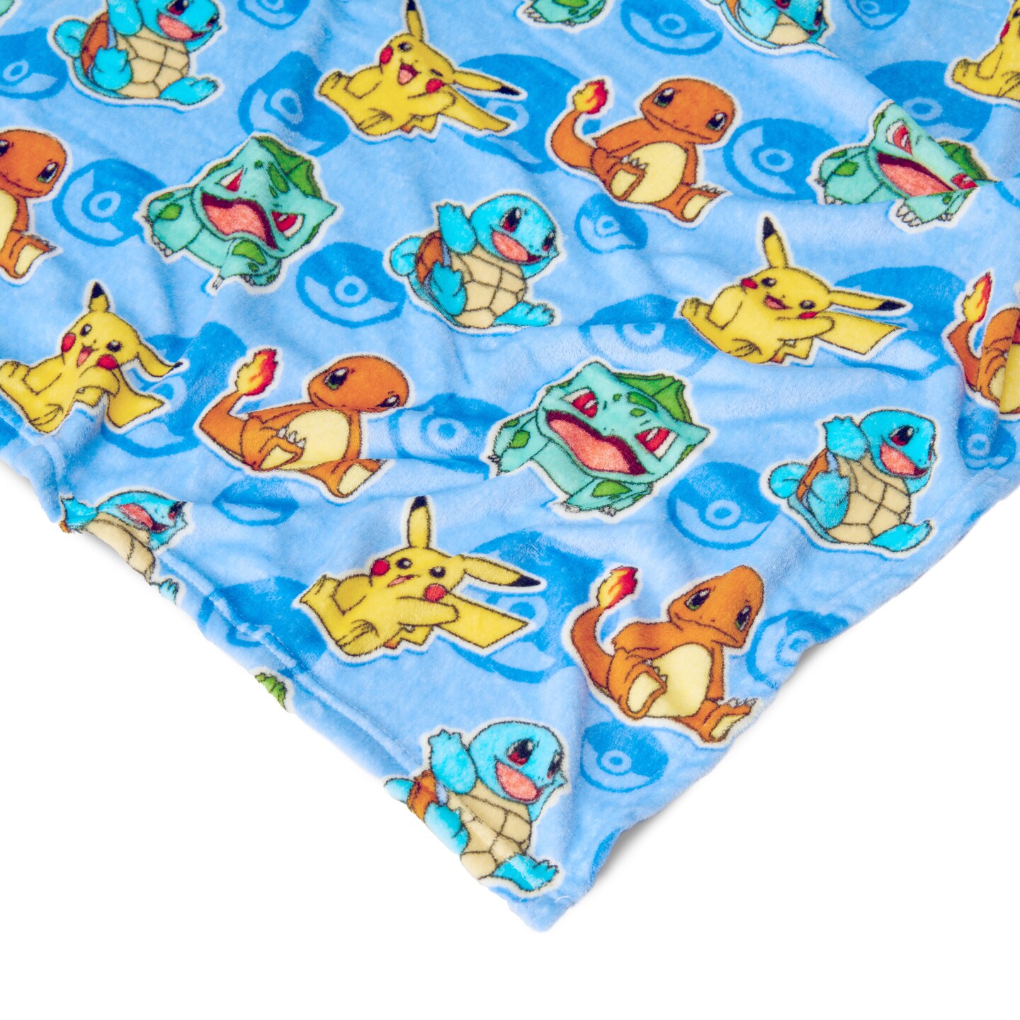 Pokemon Pikachu Cute Silk Touch Throw Blanket 40X50 inches and Hugger Set, 11 inches