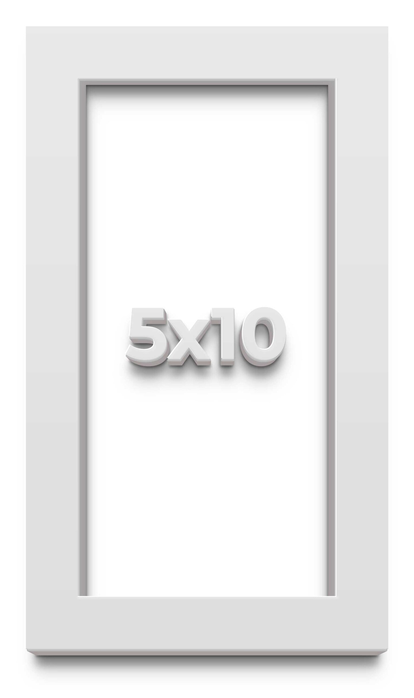 Panoramic Slim Profile White Picture Frame - UV Acrylic, Foam Board Backing, Hanging Hardware