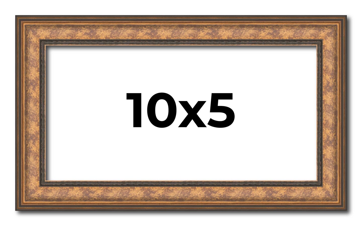 Panoramic Slim Profile Gold Picture Frame - UV Acrylic, Foam Board Backing, Hanging Hardware