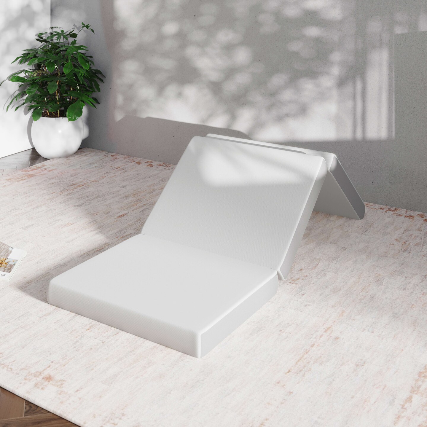 Emma and Oliver Nova Cooling Tri-Fold Memory Foam Mattress in a Box with Supportive Foam Base and Washable Cover
