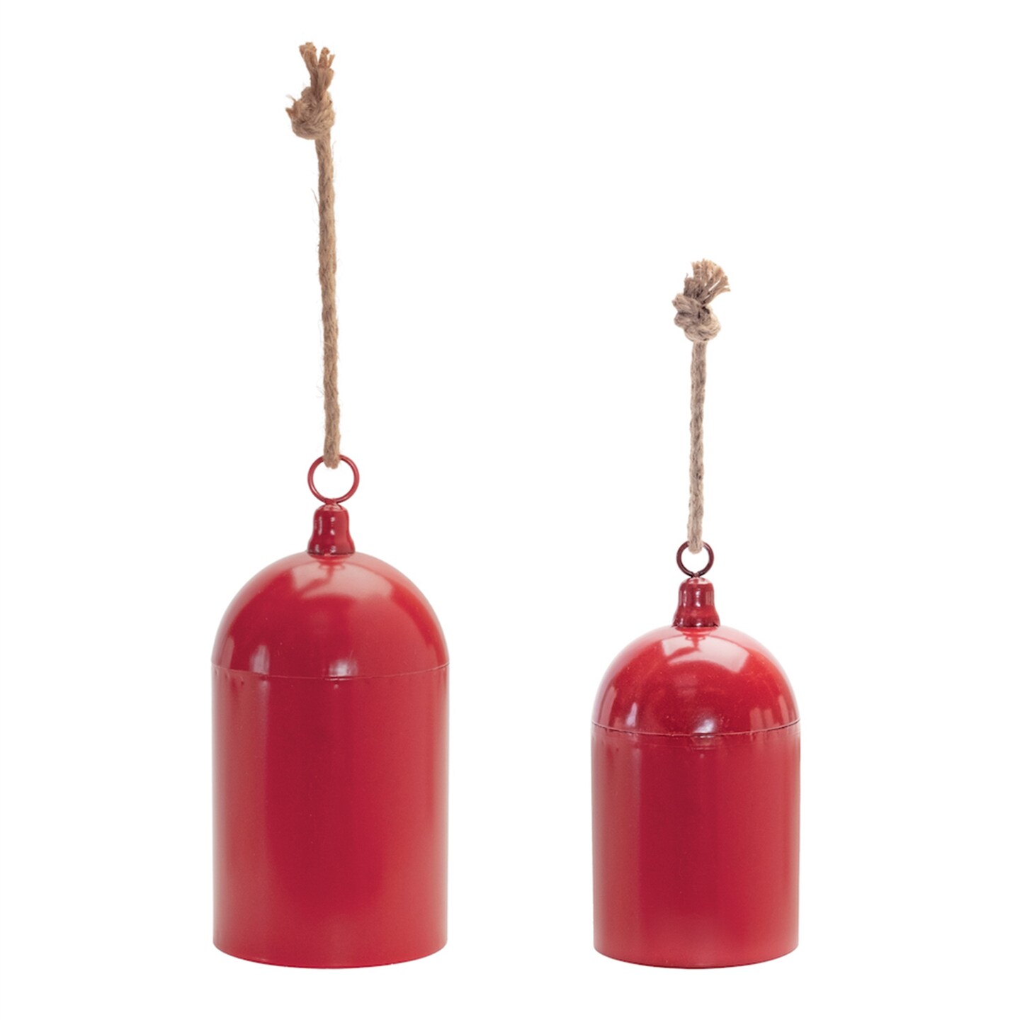 Melrose Bell Christmas Ornaments - 10.5&#x22; - Red - 2ct