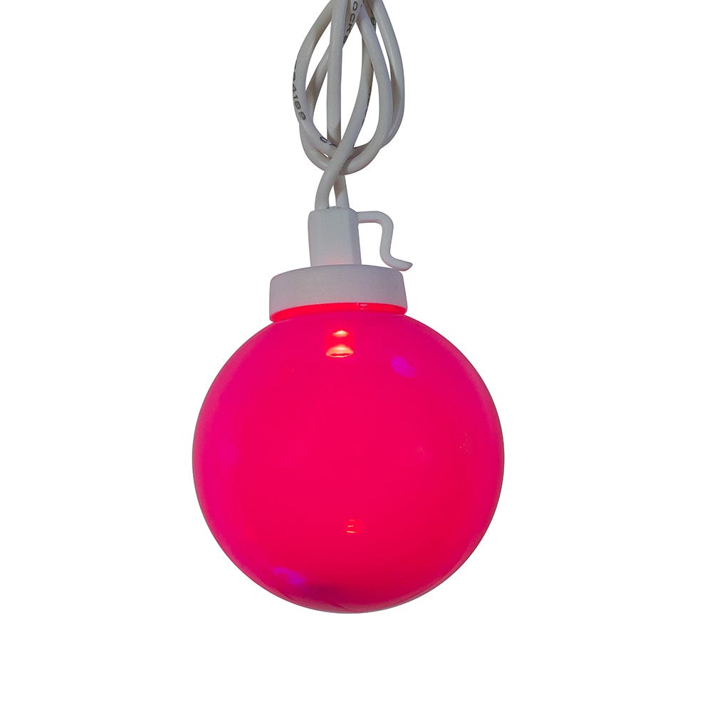 Kurt Adler 11.5-Foot UL 10-Light Multicolor LED Opaque G50 Light Set With White Wire