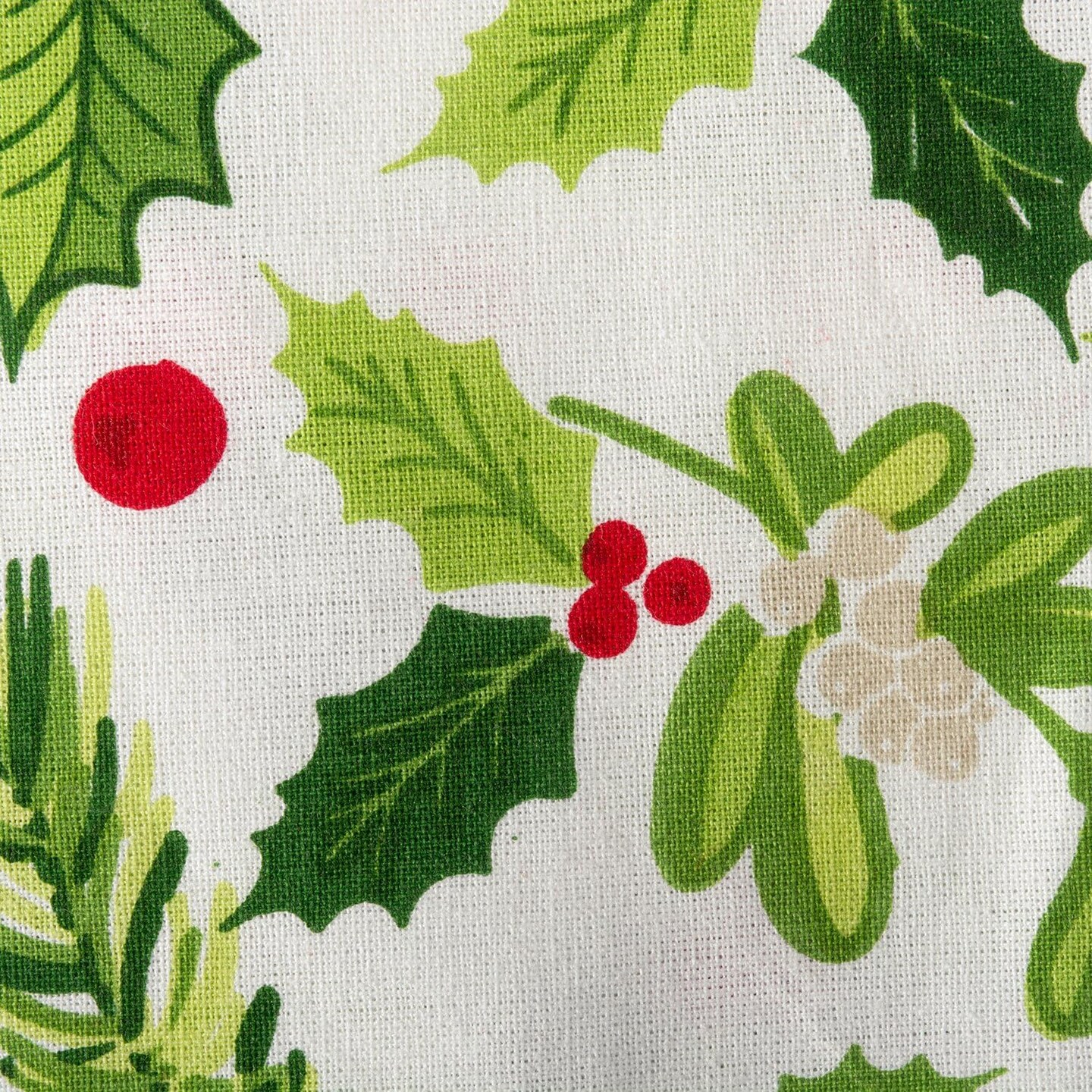 Holiday Dining Table & Kitchen Décor, Square Tablecloth, 52x52, Christmas Greenery
