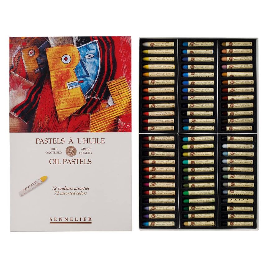 Sennelier Oil Pastels Cardboard Box Set of 72 Standard - Assorted Colors
