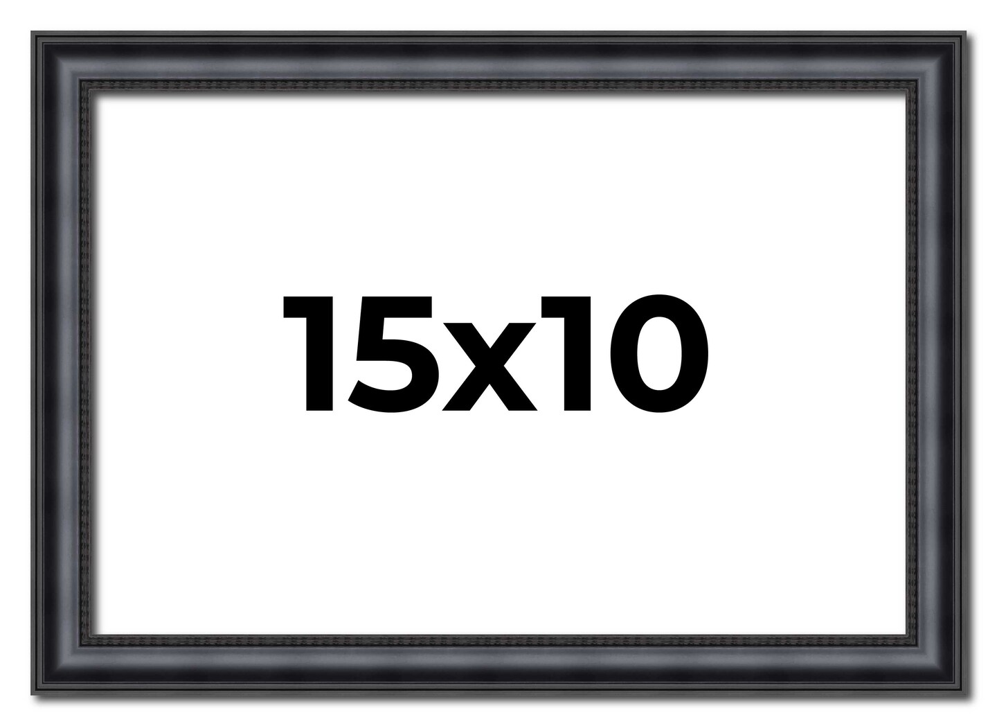 Photo Size Linear Black Picture Frame - UV Acrylic, Foam Board Backing, Hanging Hardware