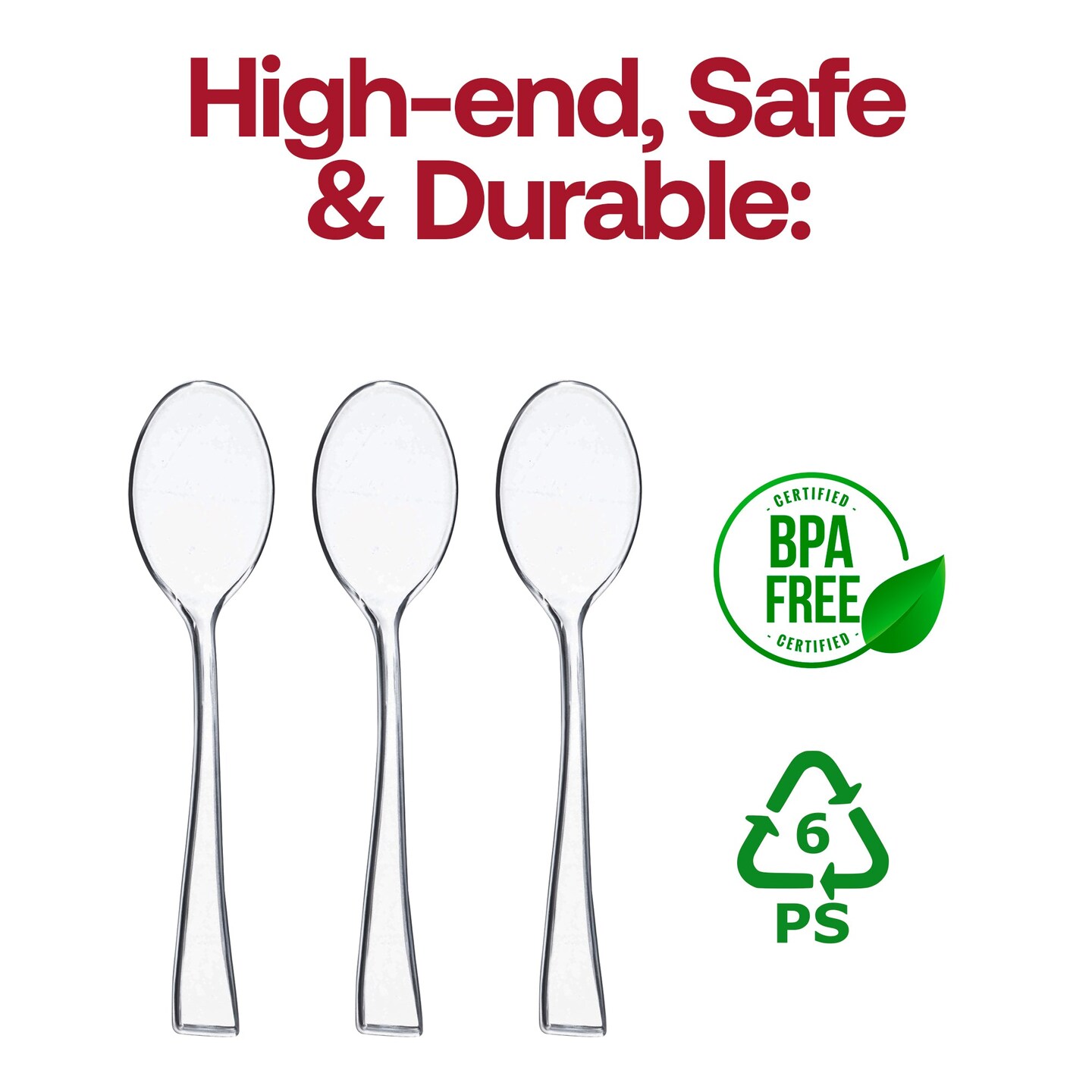 Clear Mini Plastic Disposable Tasting Spoons (960 Spoons)