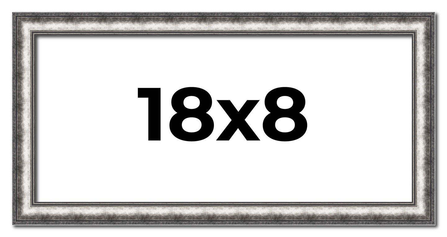 Panoramic Slim Profile Silver Frame - UV Acrylic, Foam Board Backing, Hanging Hardware