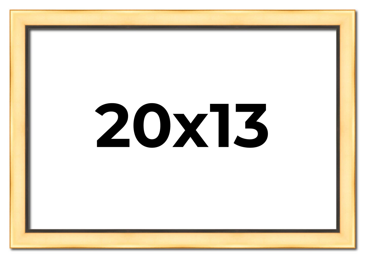 Simple Gold Picture Frame - UV Acrylic, Backing Board, Hanging Hardware Included