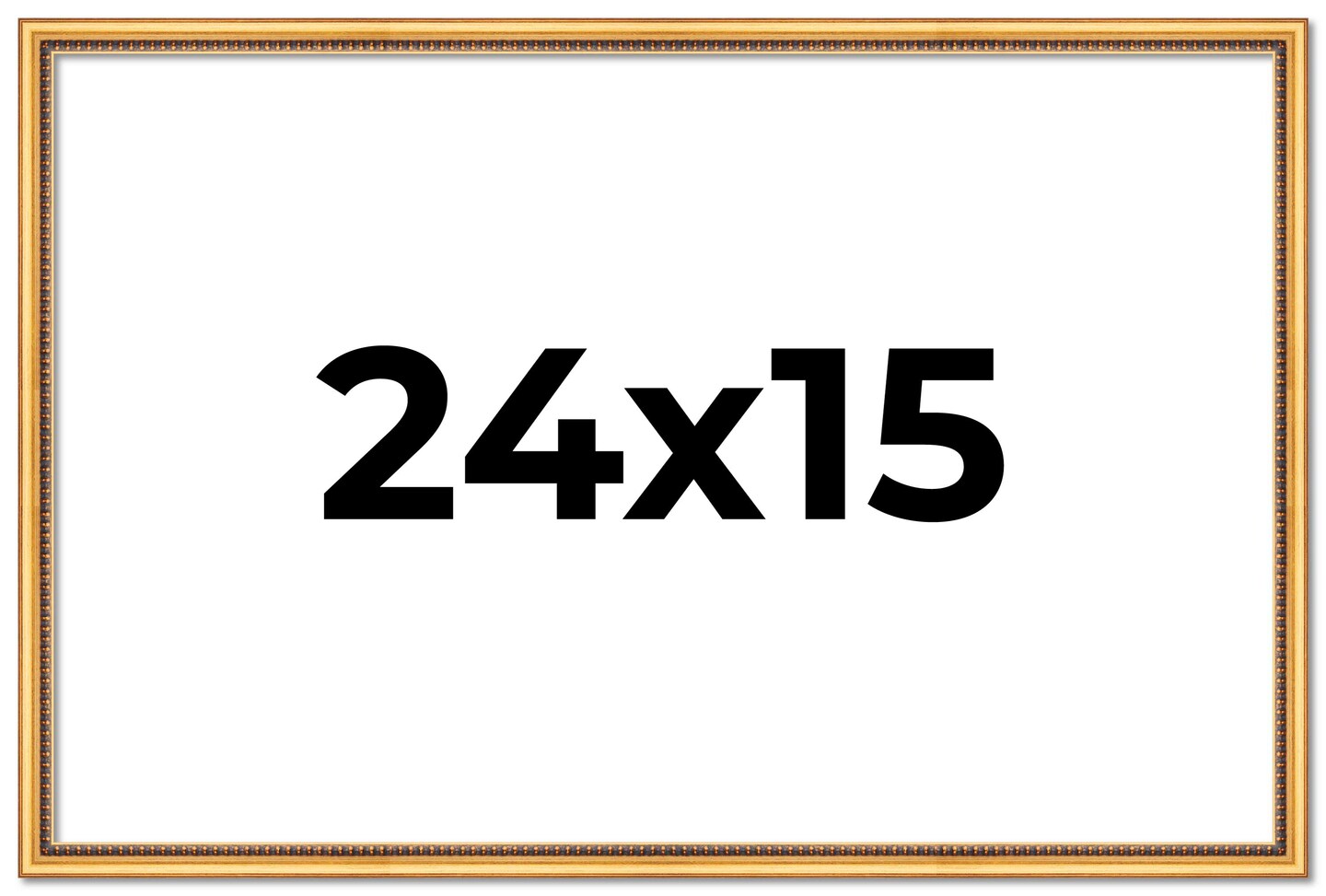 24x15 Classic Modern Gold Picture Frame - UV Acrylic, Foam Board Backing, Hanging Hardware