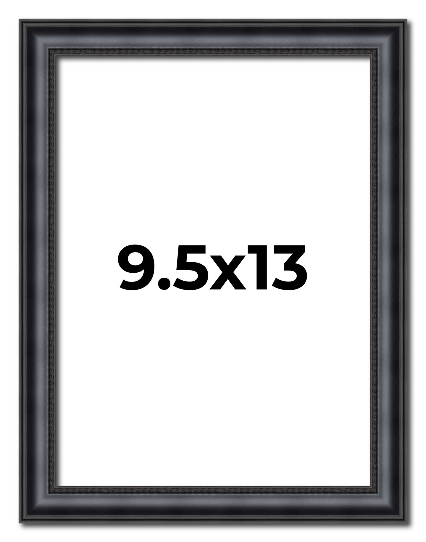 Photo Size Linear Black Picture Frame - UV Acrylic, Foam Board Backing, Hanging Hardware