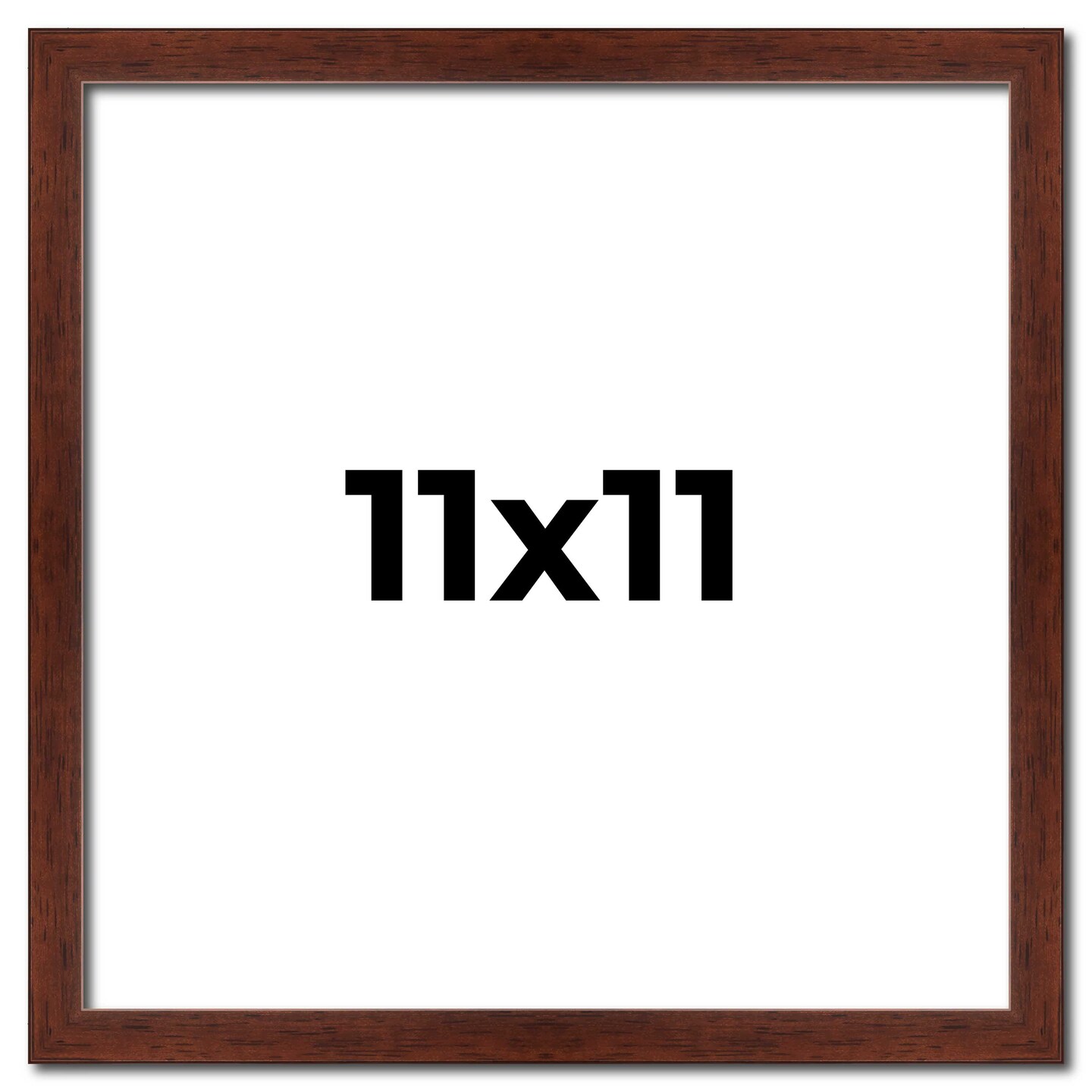 Square Classic Modern Brown Picture Frame - UV Acrylic, Foam Board Backing, Hanging Hardware