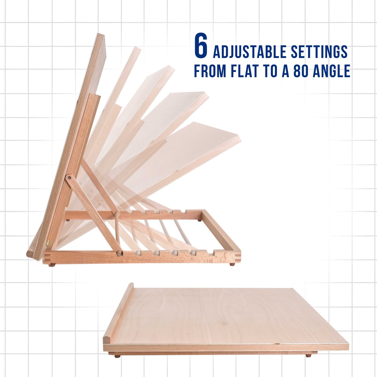 Extra Large Adjustable Wood Artist Drawing &#x26; Sketching Board 26&#x22; Wide x 21&#x22; Tall