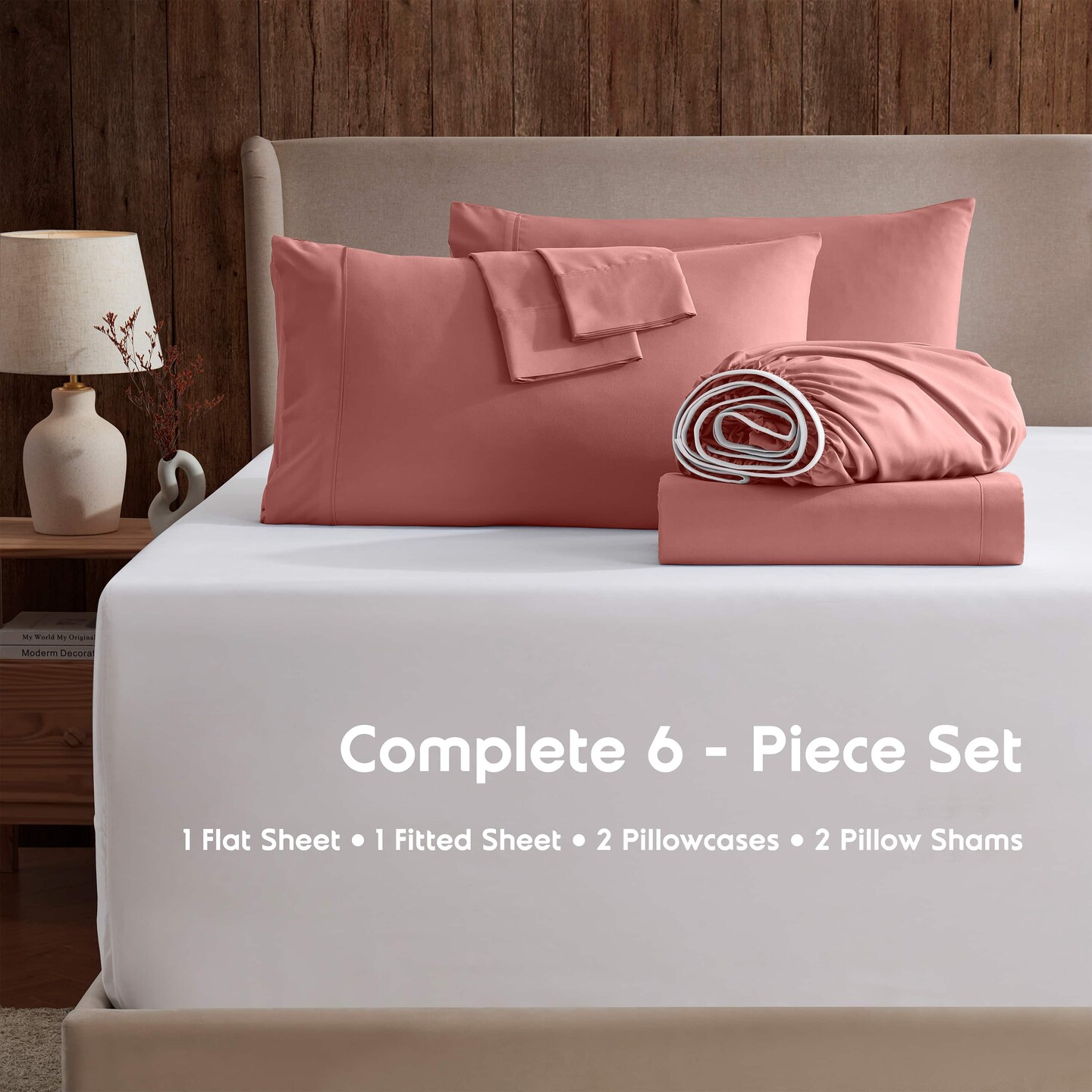 Nestl 6 PC Extra Deep Pocket Sheet Set