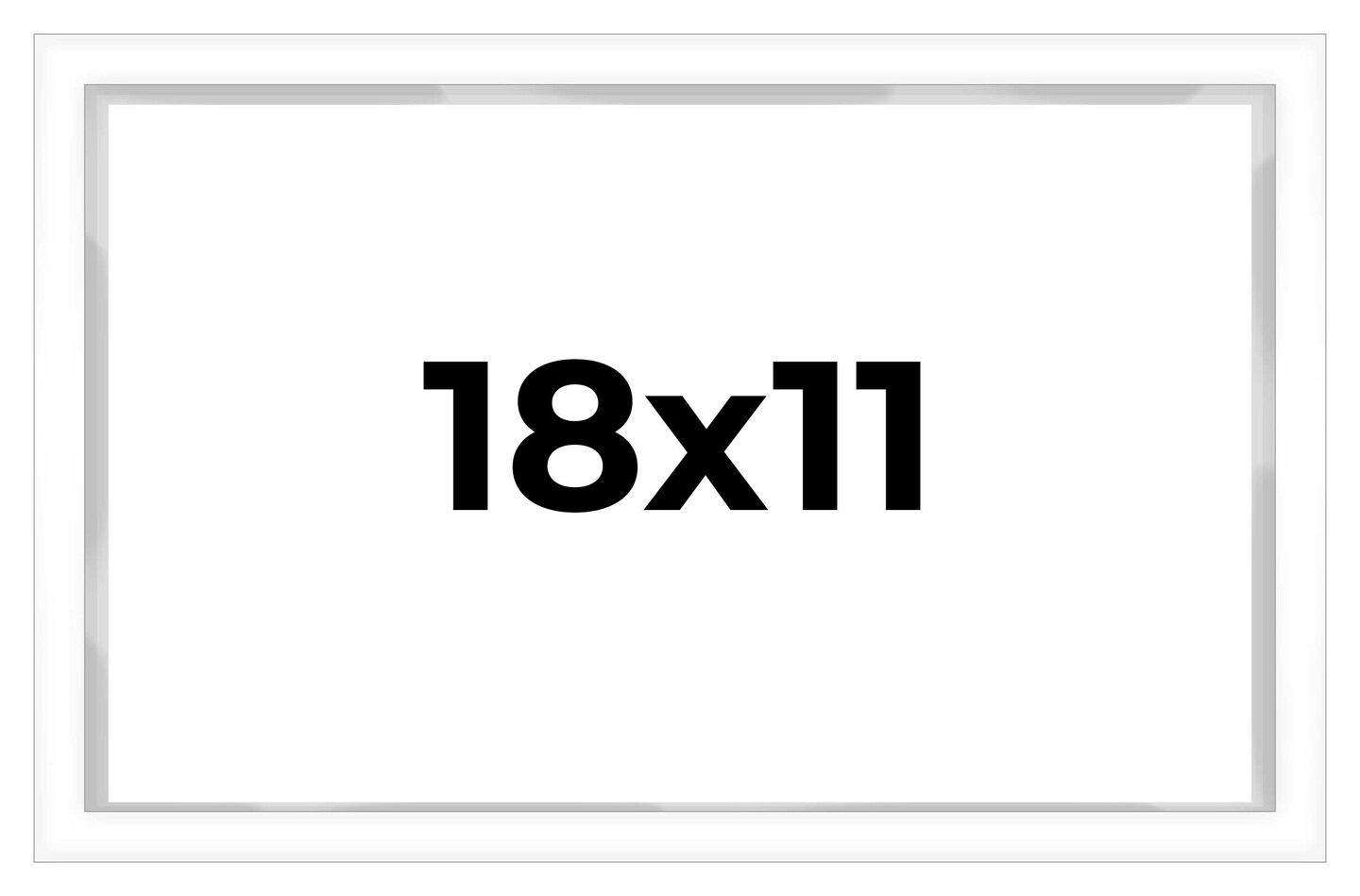 18x11 Shadow Box 3/4" Depth White Picture Frame - UV Acrylic, Backing, Hanging Hardware