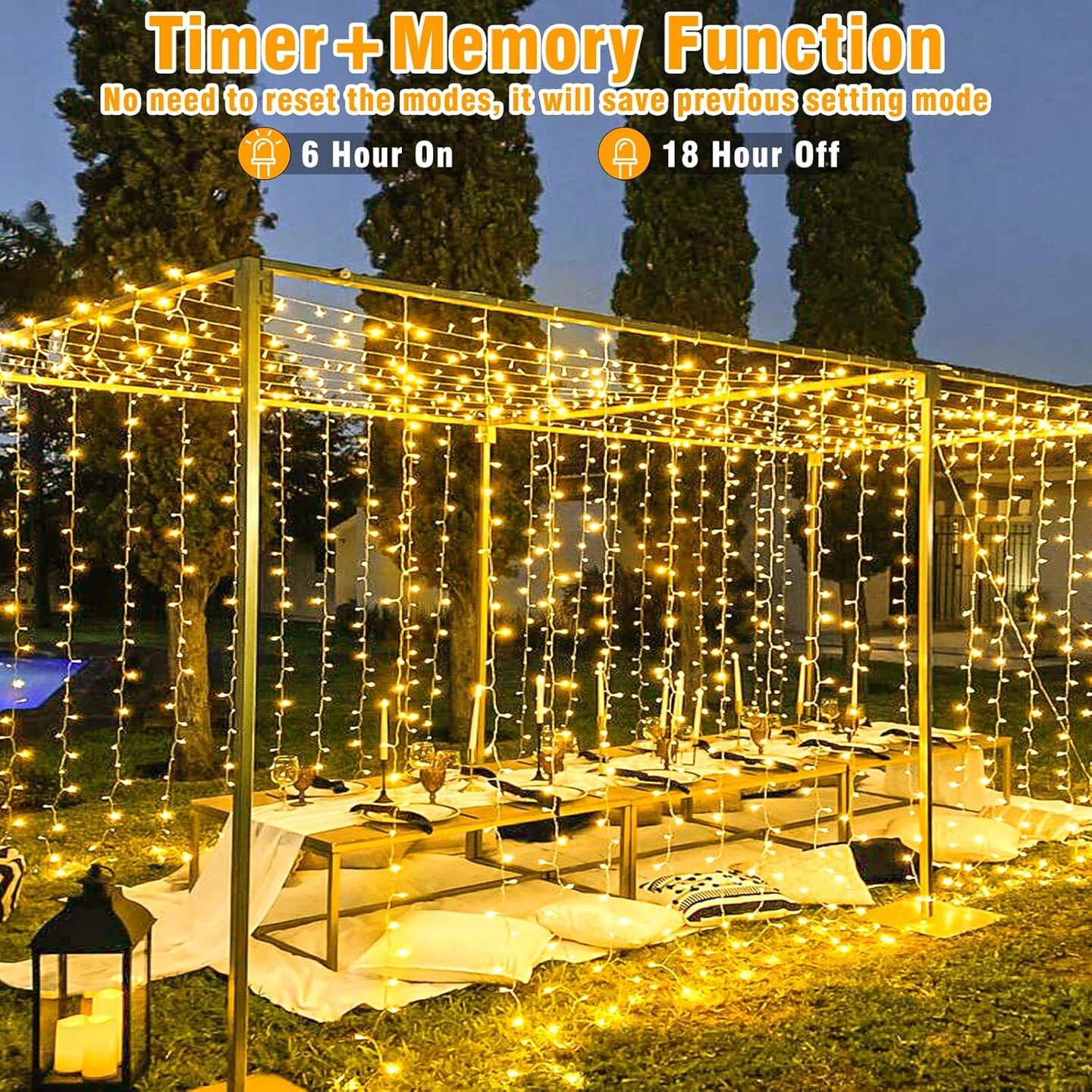 100ft 300 LED Christmas Lights Outdoor Indoor, Connectable 8 Modes Christmas String Lights