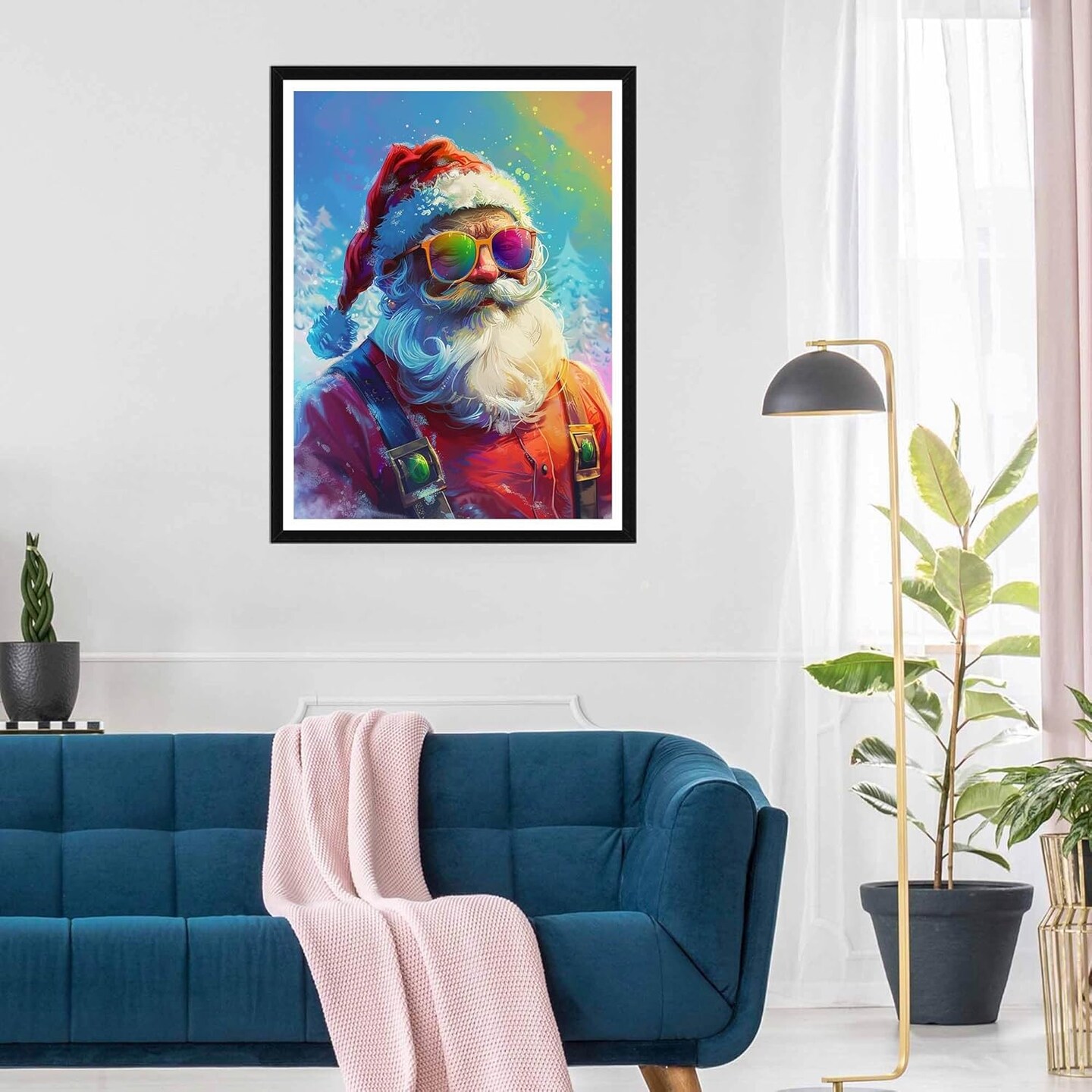 5D Christmas Diamond Painting Kits - DIY Diamond Art Kits for Adults Santa Claus, Full Round Drill - Crystal Embroidery Cross Stitch - Craft for Wall &#x26; Office Decor - 12x16 Inch k8