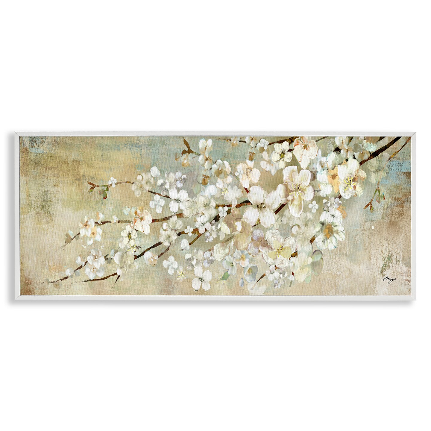 Stupell Industries Blooming Flower Tree Branch Painting Framed Giclee Art