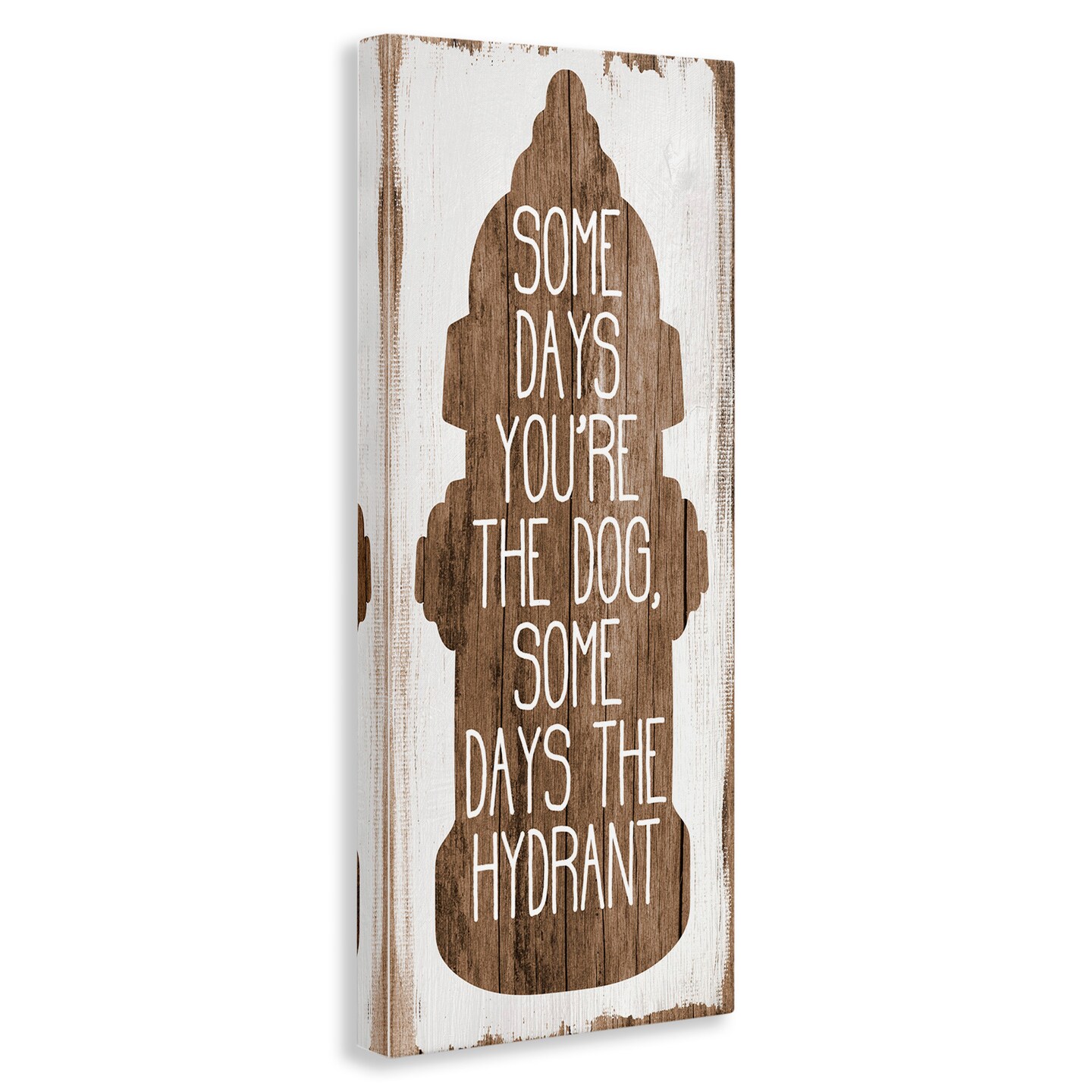 Stupell Industries Dog or Hydrant Funny Pet Metaphor Canvas Wall Art
