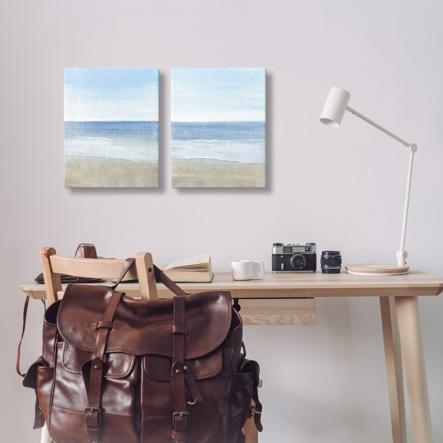 Stupell Industries Coastal Seafoam Beach Waves Canvas Wall Art