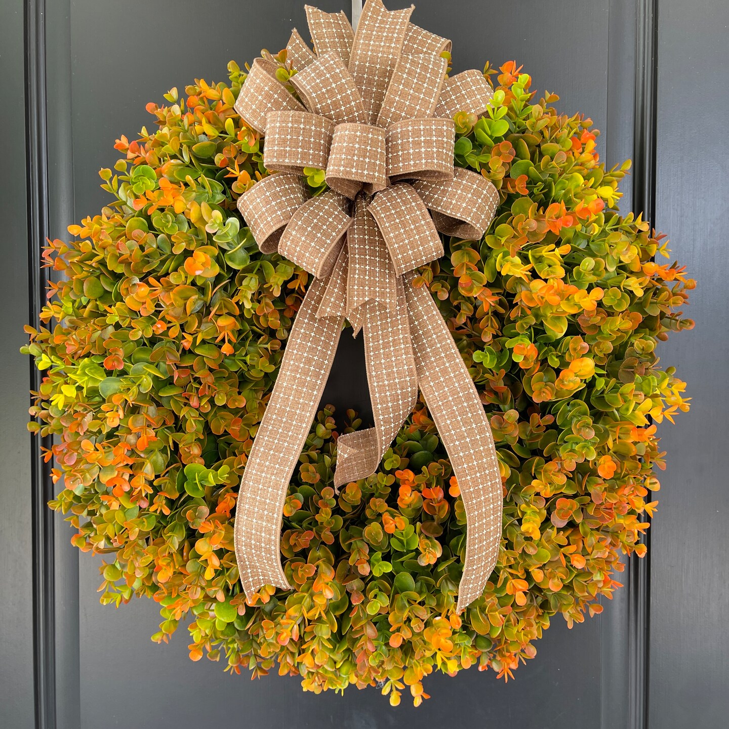 Fall Eucalyptus Wreath For Front Door, Autumn Greenery Wreath, Fall ...