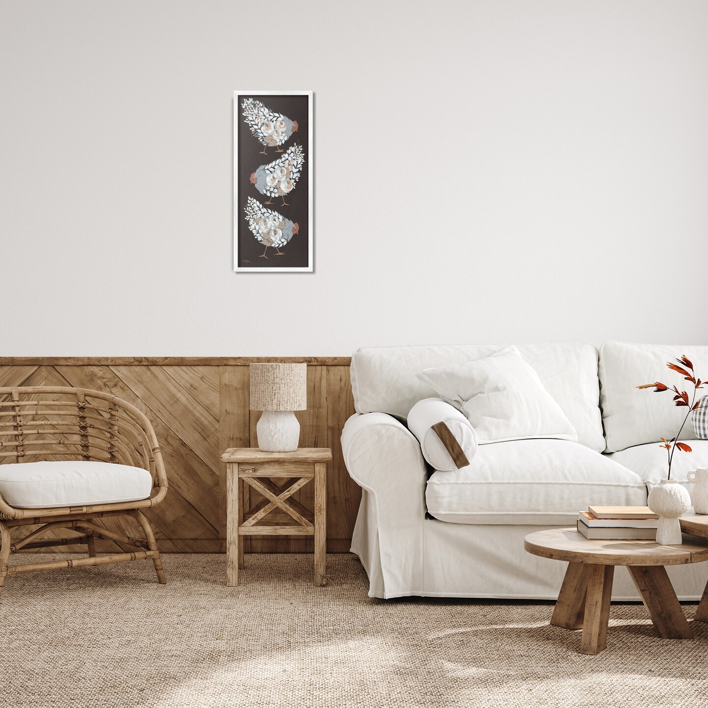 Stupell Industries Abstract Floral Body Hens Framed Giclee Art