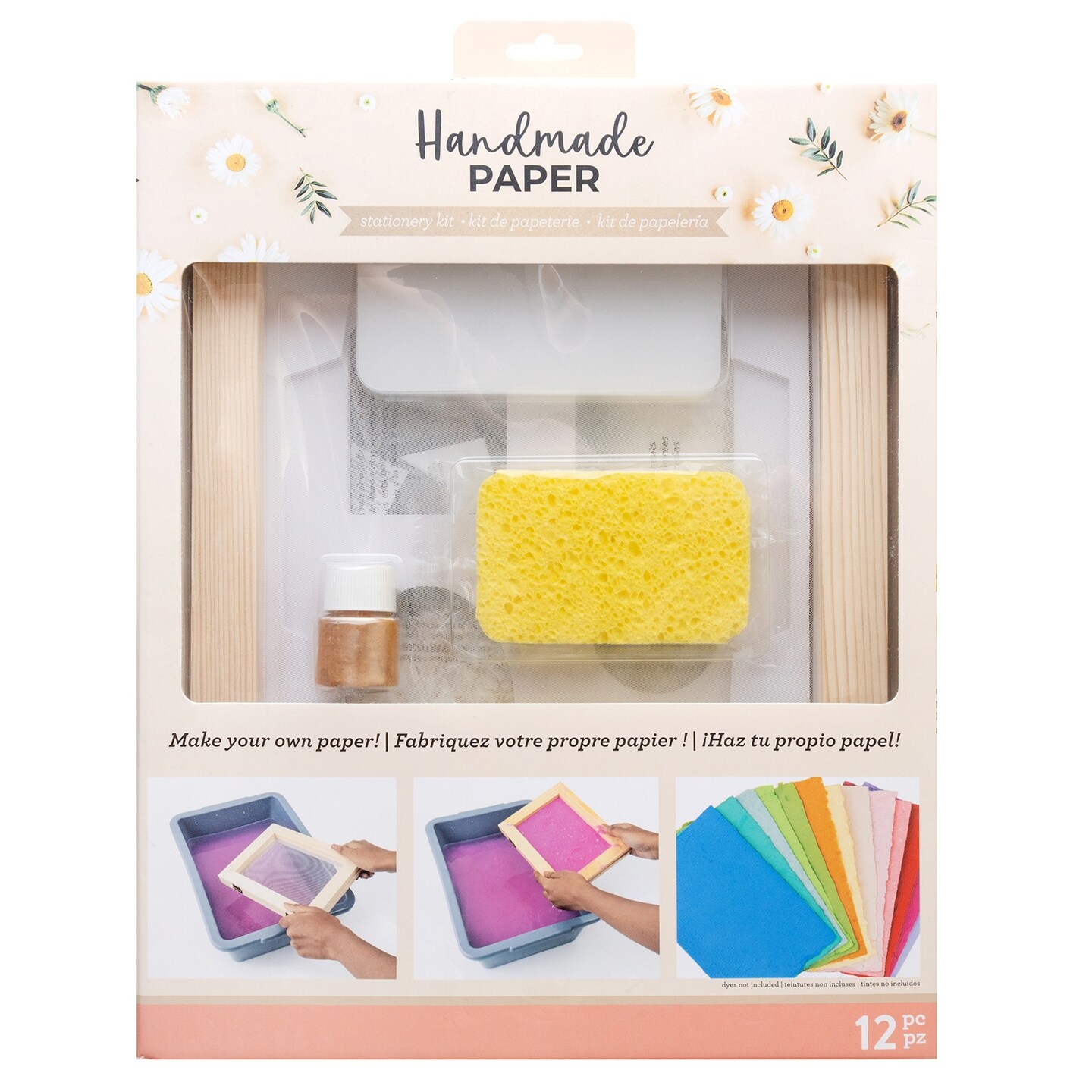 American Crafts Handmade Paper Stationery Kit-12 Pieces