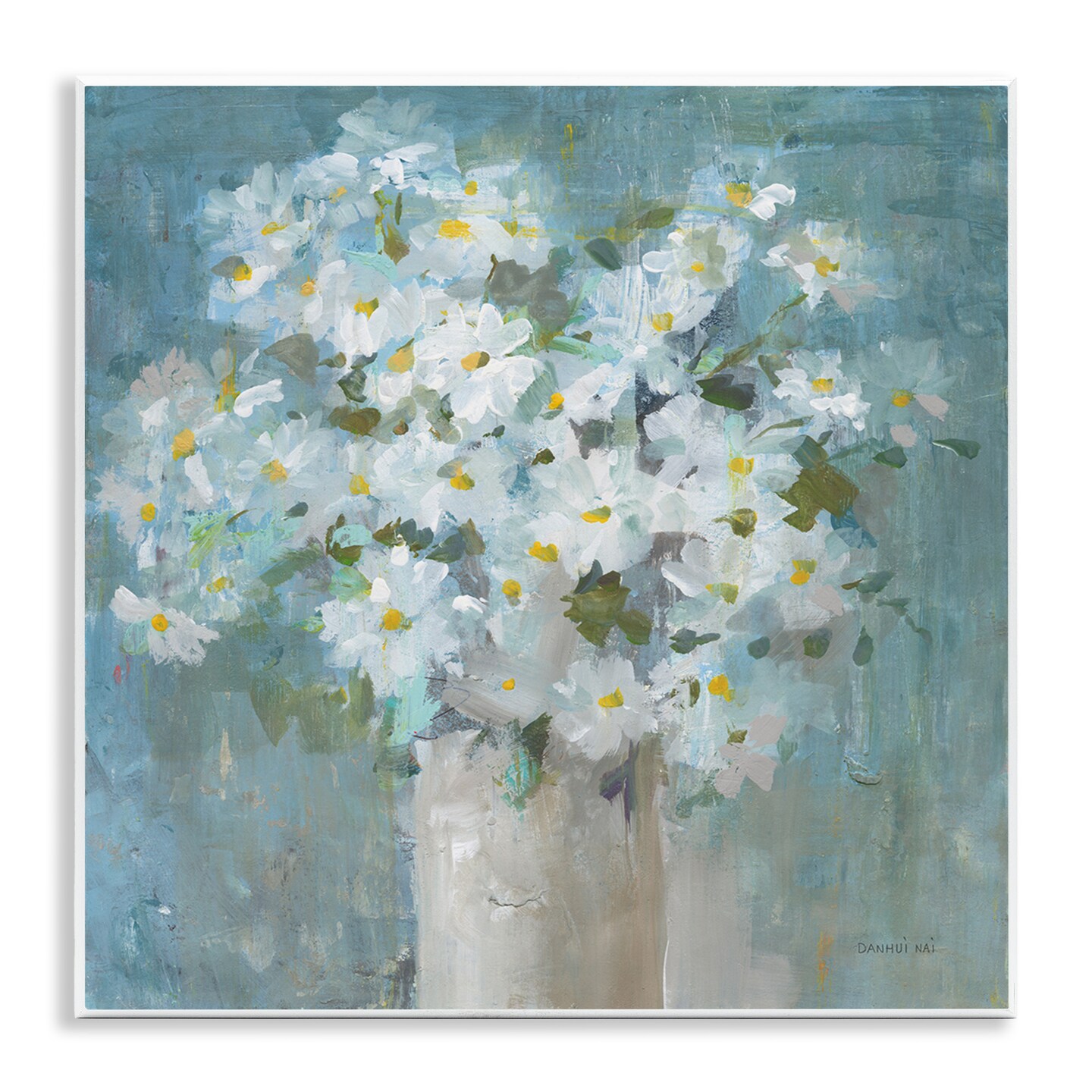 Stupell Industries White Daisy Blooms Abstract Flowers Wall Plaque Art
