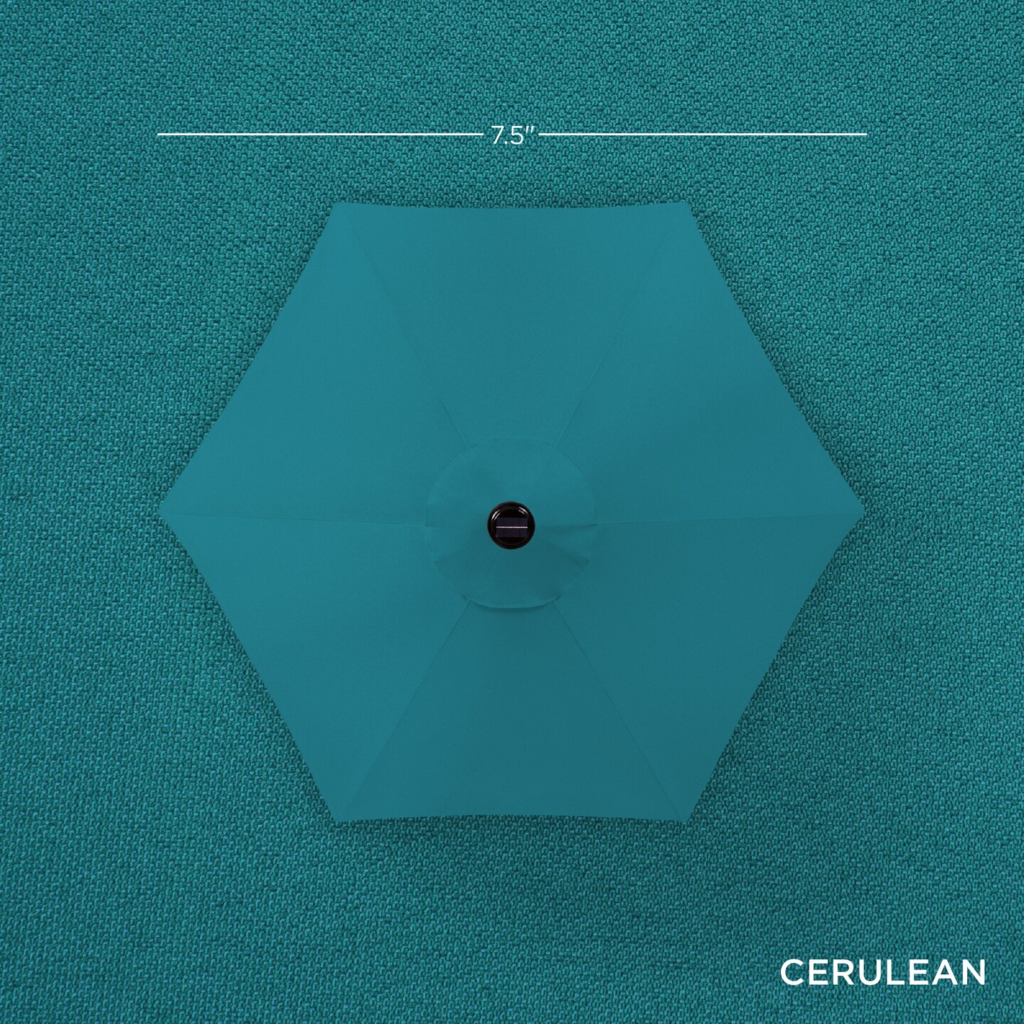 Best Choice Products 7.5ft Outdoor Solar Patio Umbrella for Deck, Pool w/ Tilt, Crank, LED Lights