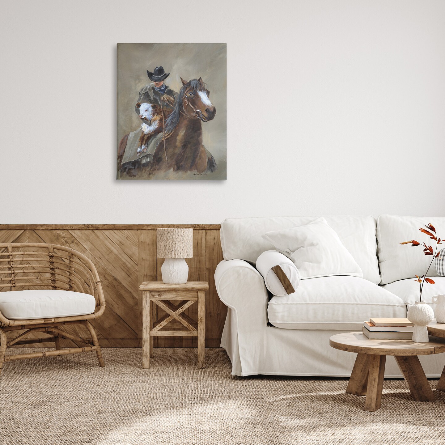 Stupell Industries Ranch Cowboy Western Horse Canvas Wall Art