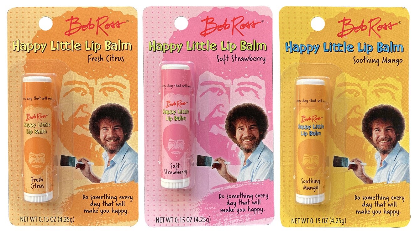 Bob Ross Happy Little Lip Balm 12/Pkg-3 Assorted