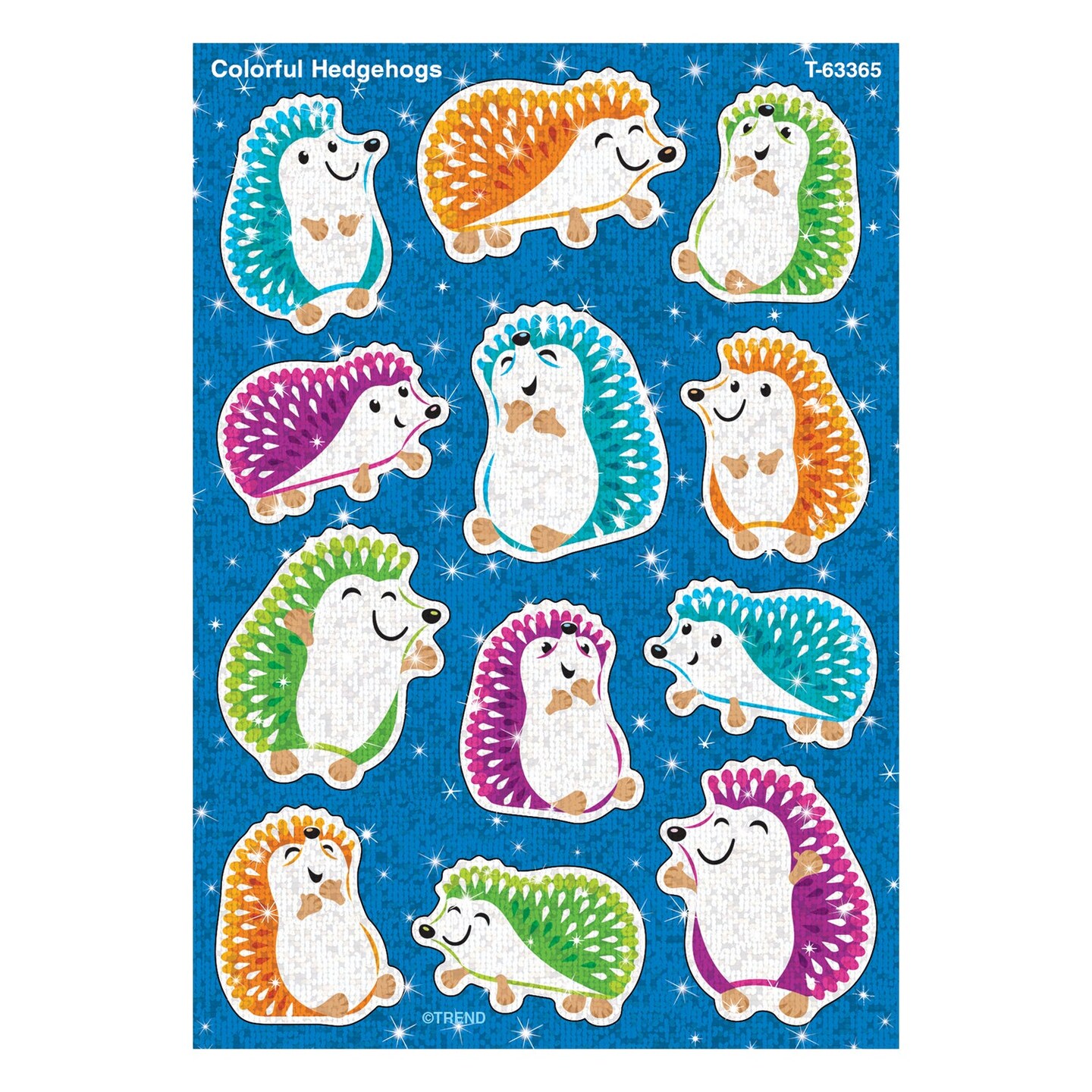 Colorful Hedgehogs Sparkle Stickers&#xAE;, 24 ct