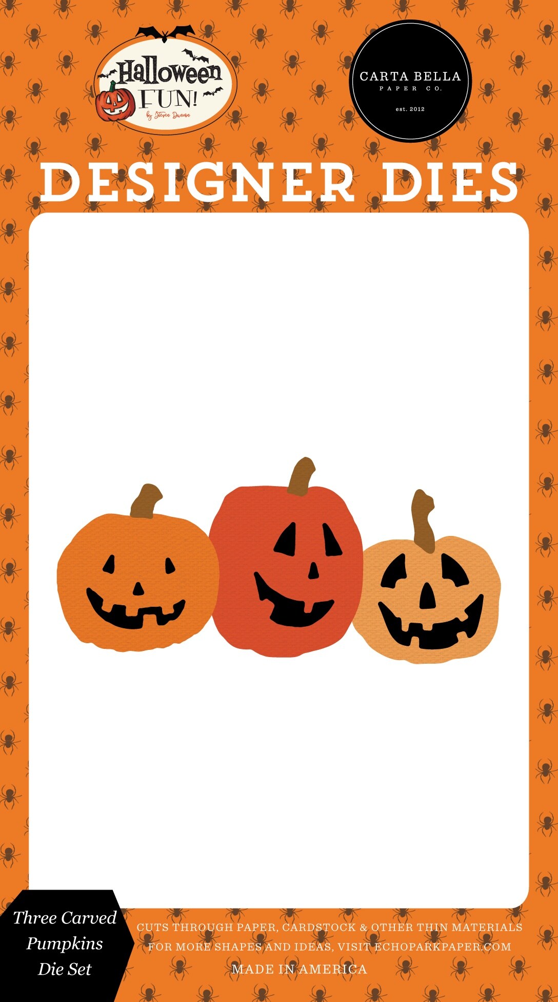 Halloween Fun Dies-Three Carved Pumpkins