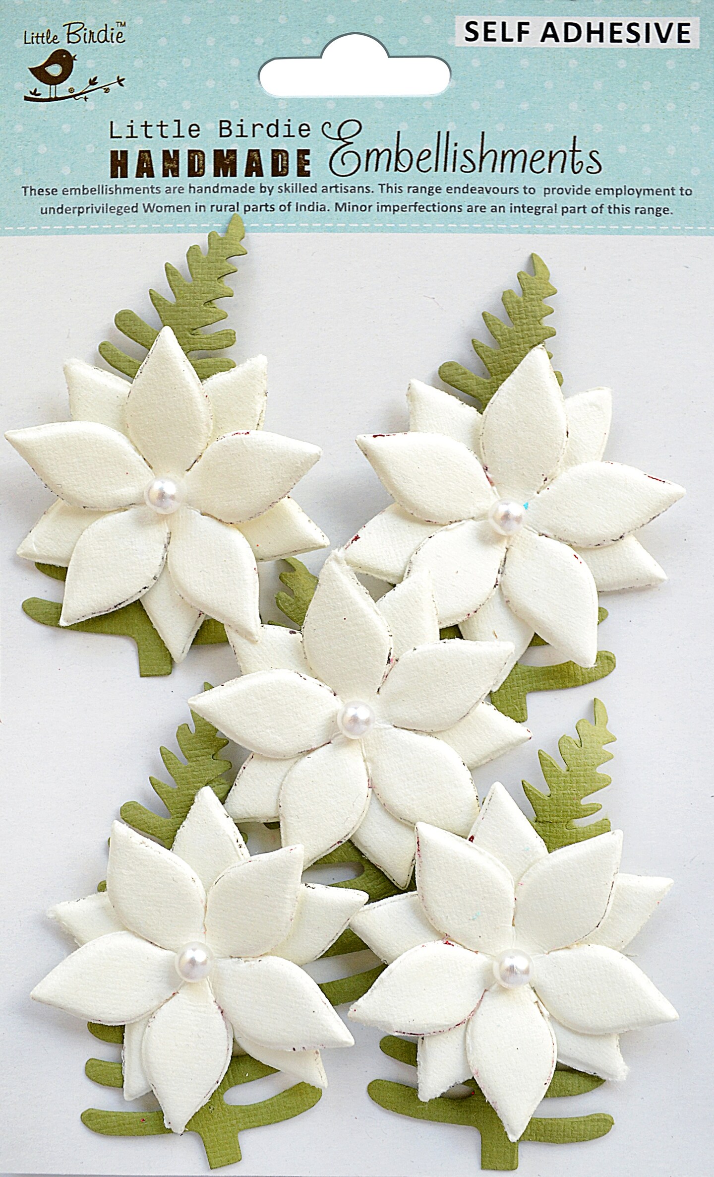Little Birdie Amelina Paper Flowers 10/Pkg-Shabby Chic Bouquet