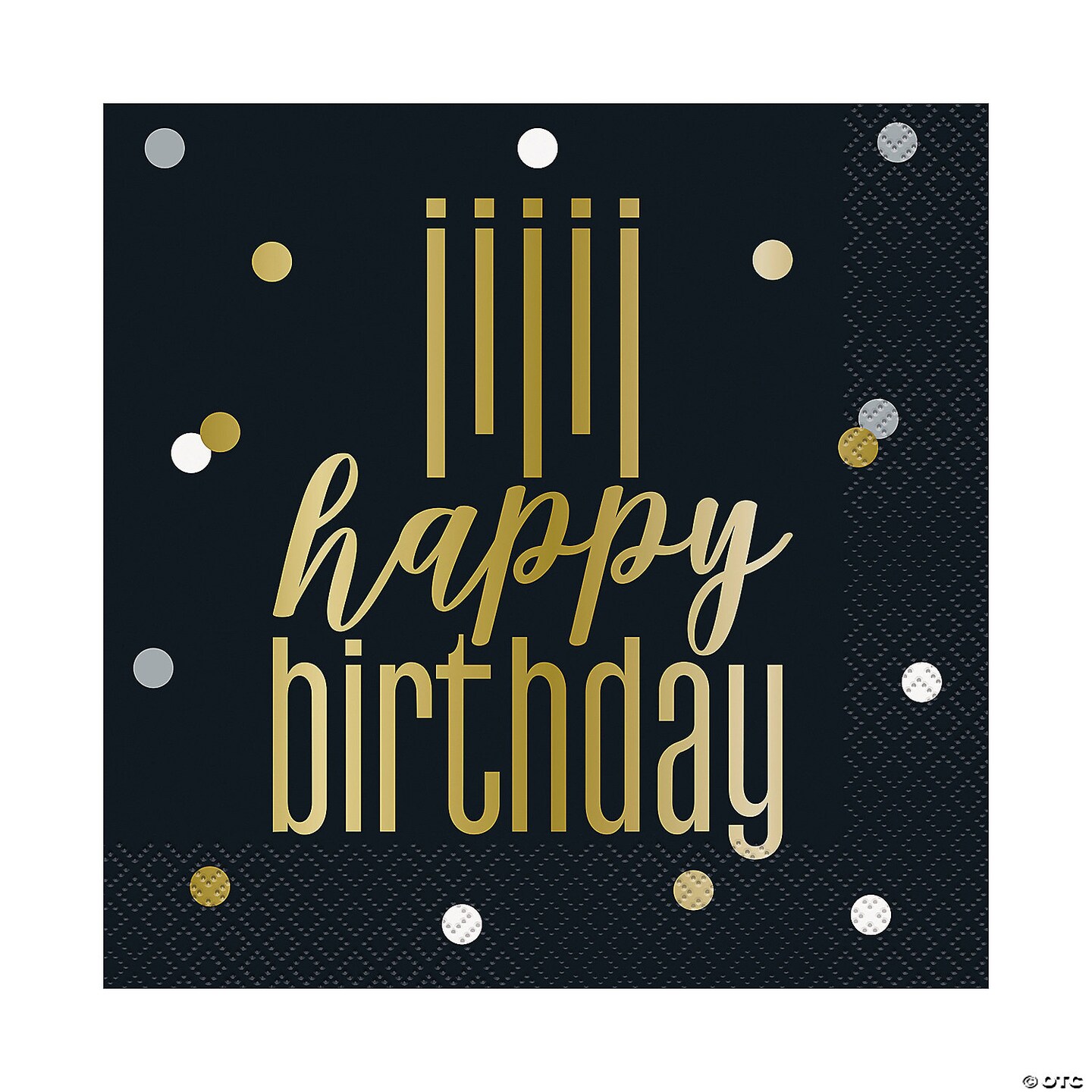 Metallic Happy Birthday Luncheon Napkins 16 Ct