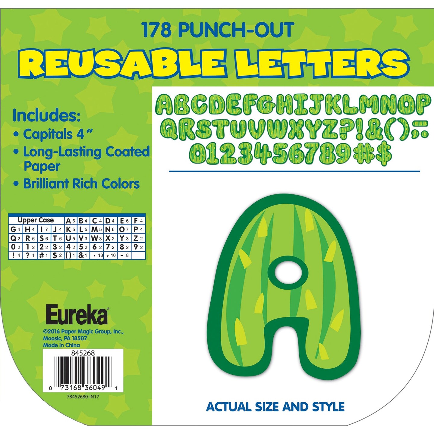A Sharp Bunch Cactus Letters Deco 4&#x22; Letters, 178 Characters
