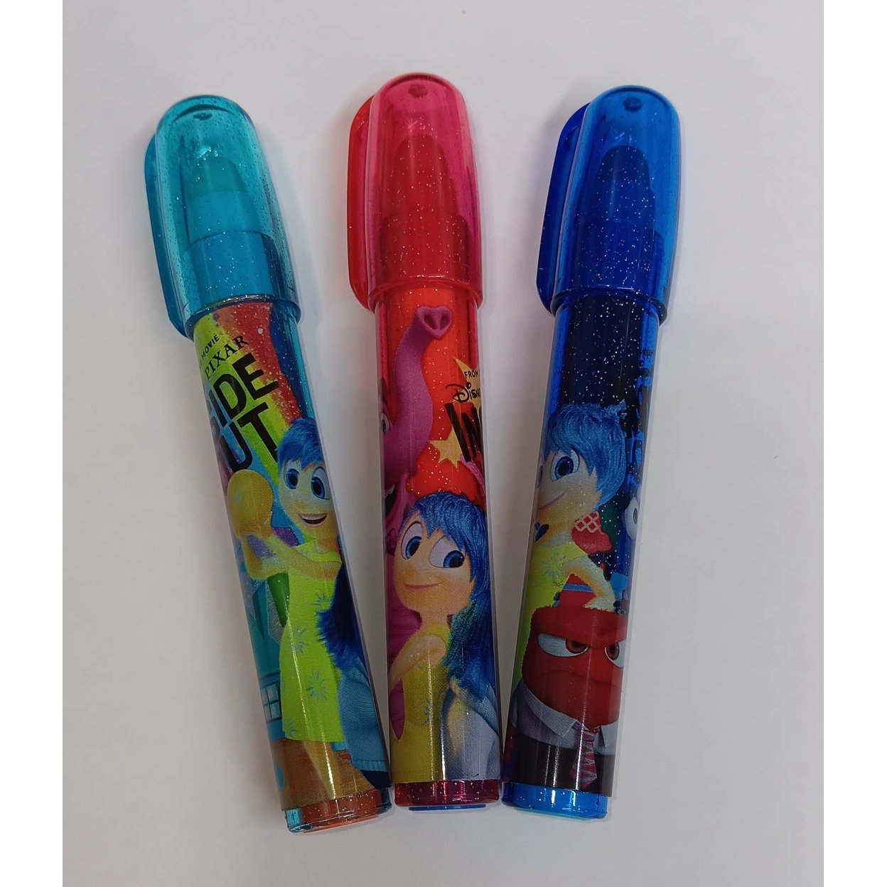 Inside Out Lipstick Style Eraser Set 3 Pack Licensed Fun For Age 3 Plus
