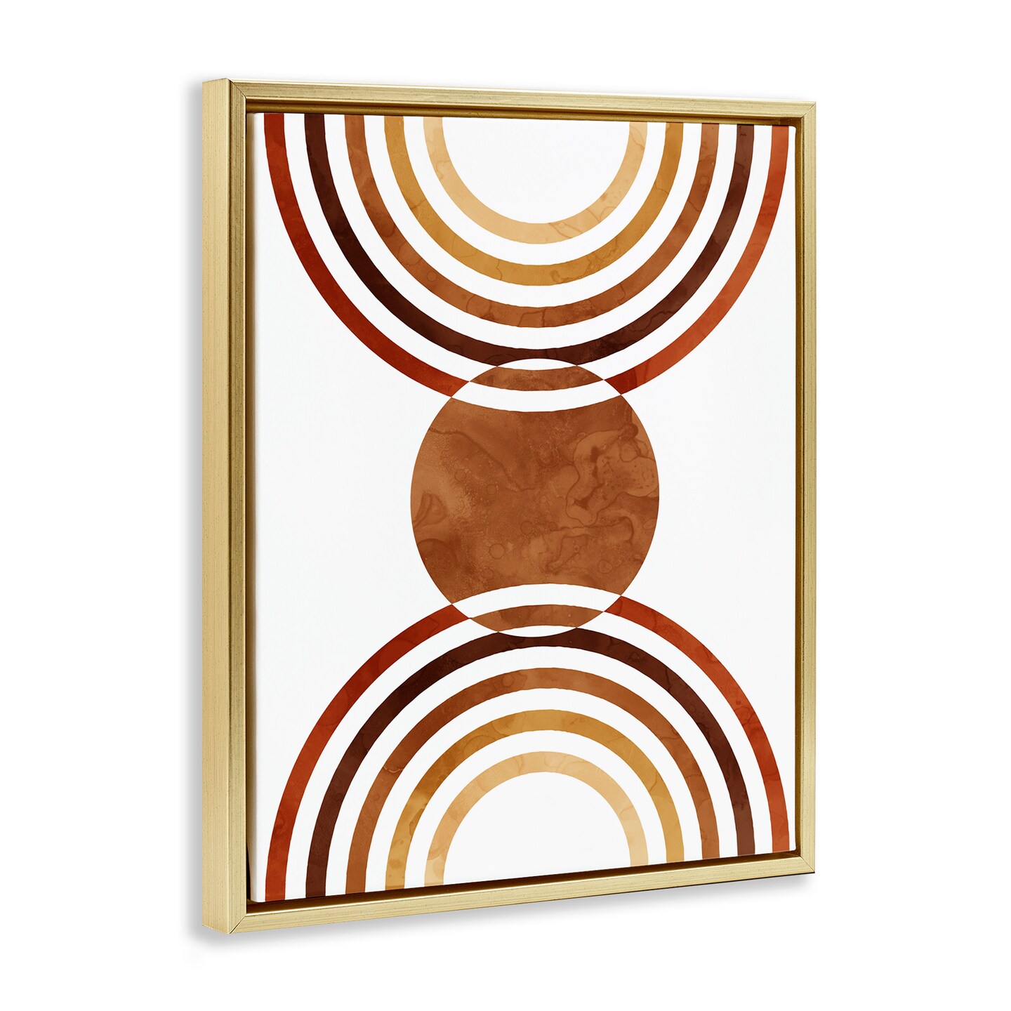 Stupell Industries Boho Earthy Arches Framed Floater Canvas Wall Art