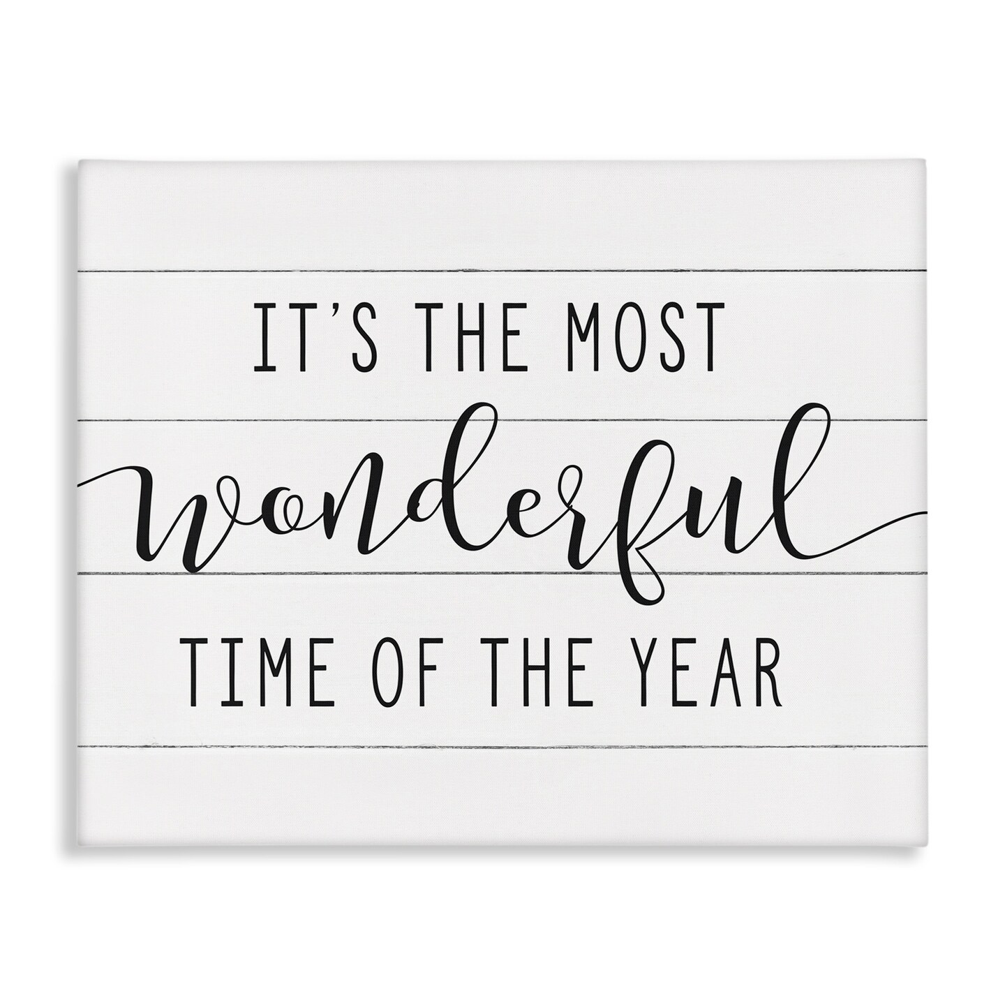 Stupell Industries Most Wonderful Time Rustic Chic Canvas Wall Art