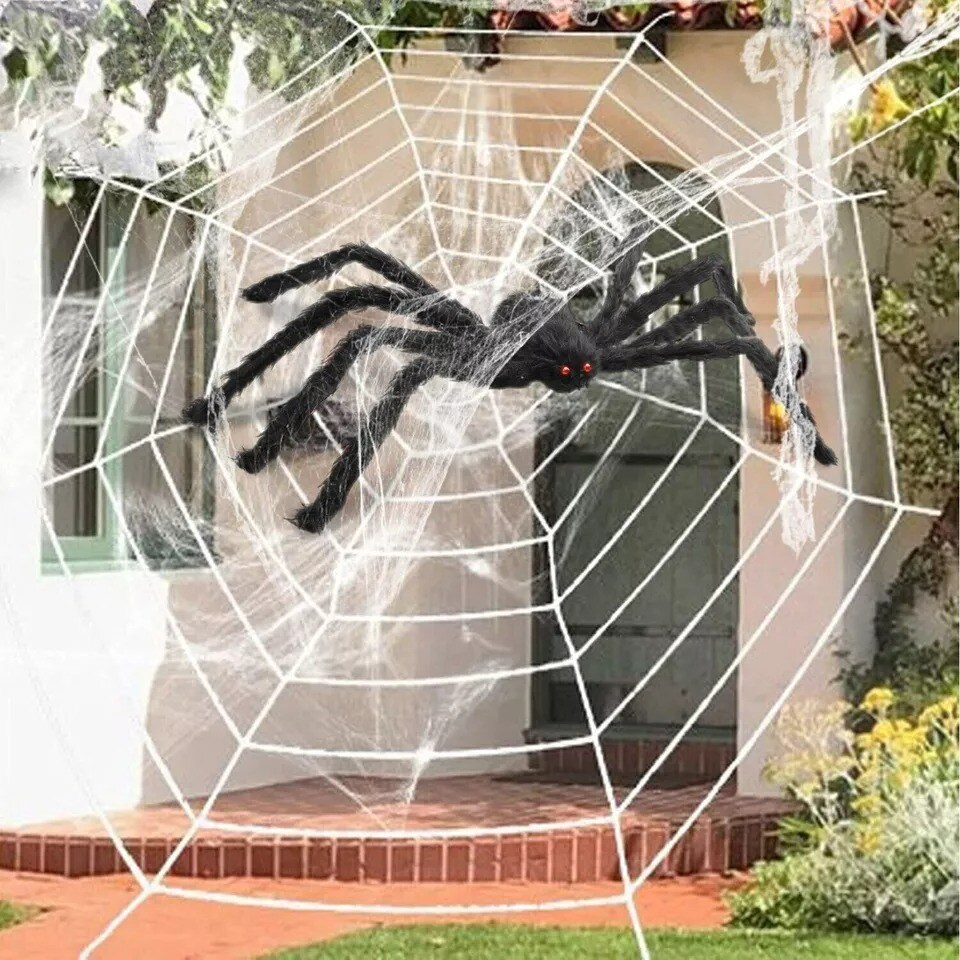35&#x27;&#x27; Giant Spider Halloween Decoration Prop Scary Haunted Party Yard House Decor