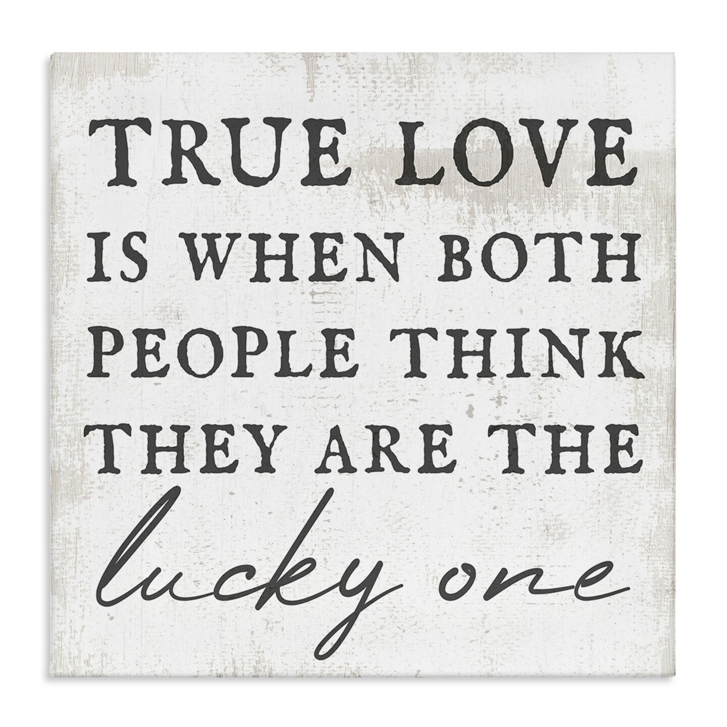 Stupell Industries True Love Romantic Phrase Canvas Wall Art