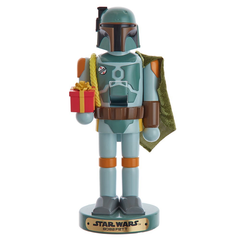 Kurt Adler 10-Inch Star Wars&#x2122; Boba Fett With Present Nutcracker