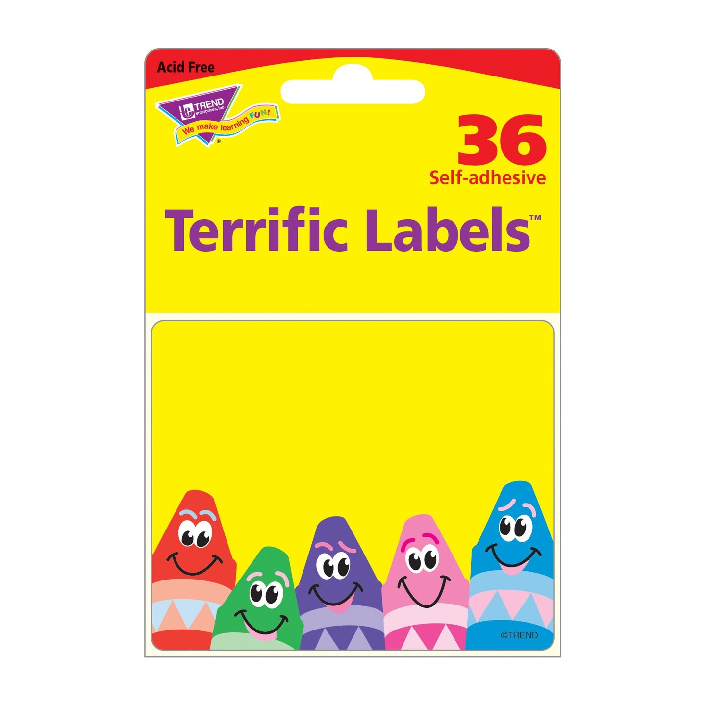 Colorful Crayons Terrific Labels&#x2122;, 36 ct