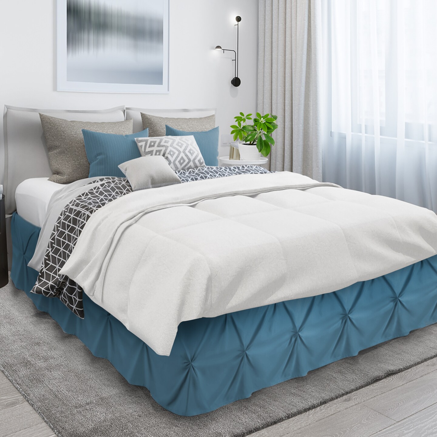 Nestl Bedding Pinch Pleat Design Bed Skirt