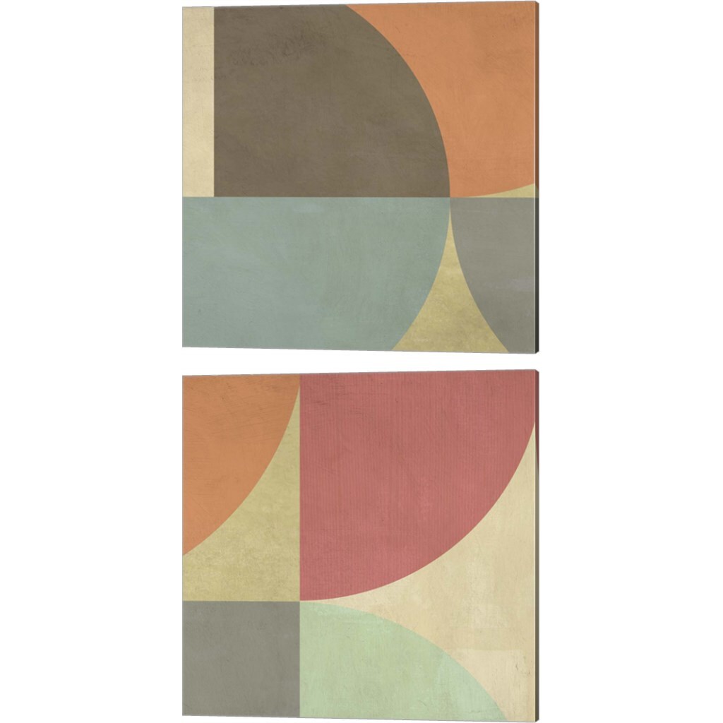 Supergraphics by Sandro Nava 14" x 14" Canvas Wall Art (Set of 2)