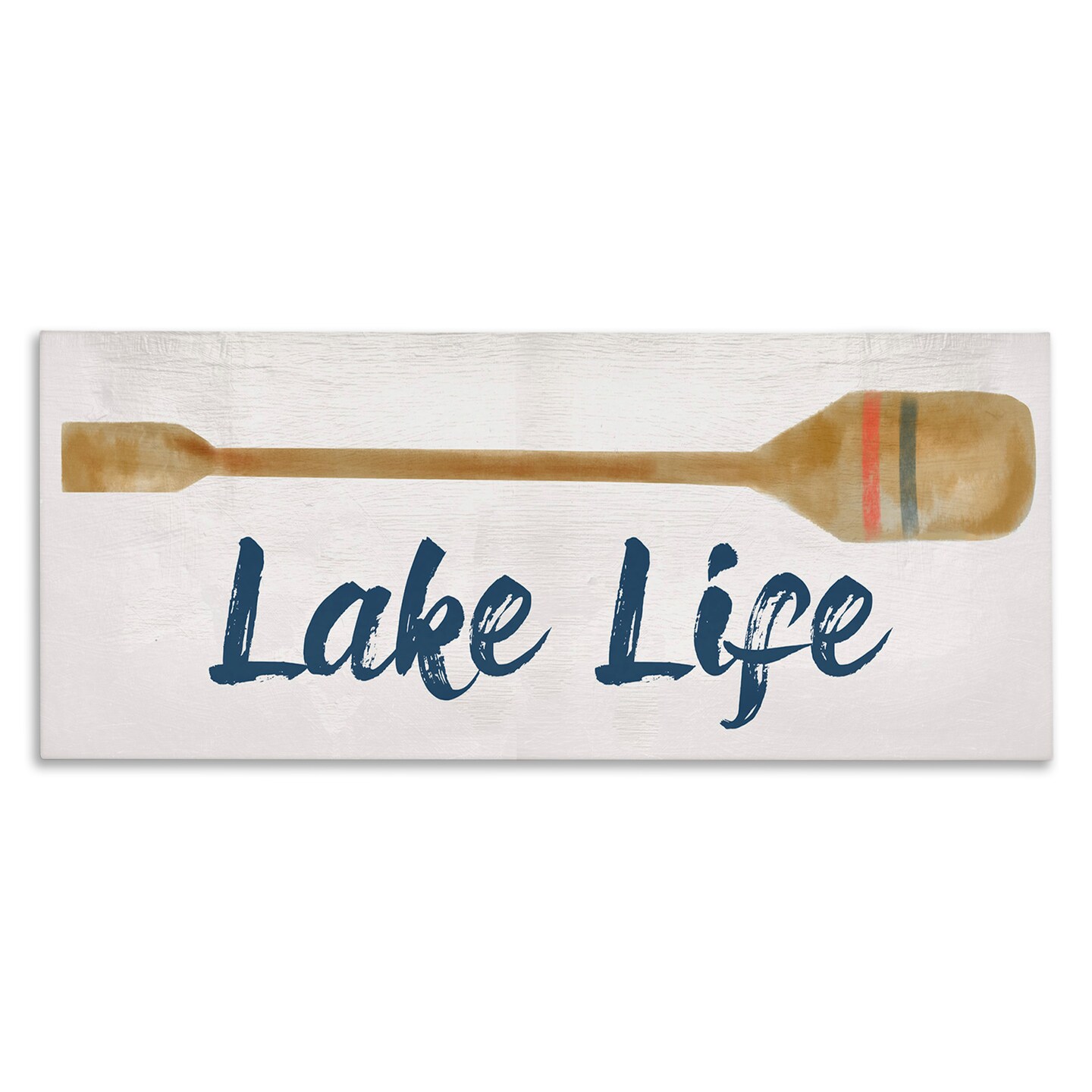 Stupell Industries Lake Life Boat Oar Canvas Wall Art