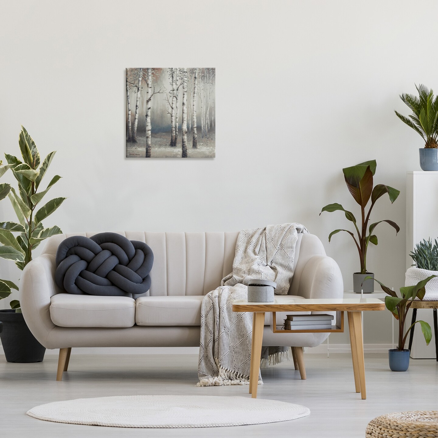 Stupell Industries Birch Trees with Misty Haze Canvas Wall Art